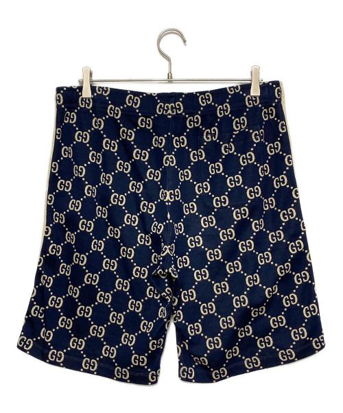 GUCCI（グッチ）GUCCI (グッチ) GG Jaquard Jersey Shorts ネイビー サイズ:XLの古着・服飾アイテム