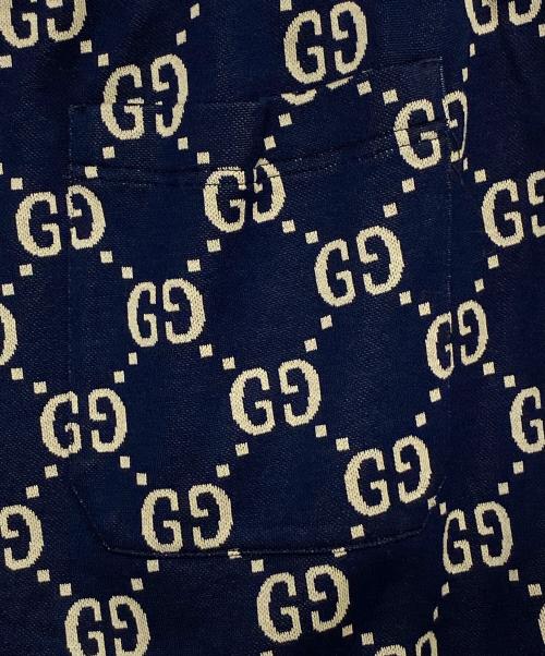 GUCCI（グッチ）GUCCI (グッチ) GG Jaquard Jersey Shorts ネイビー サイズ:XLの古着・服飾アイテム
