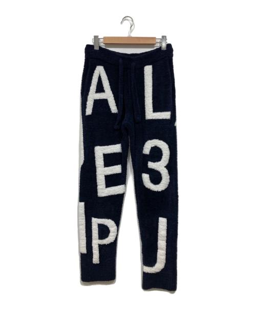 1PIU1UGUALE3 RELAX（ウノピゥウノウグァーレトレ リラックス）1PIU1UGUALE3 RELAX (ウノピゥウノウグァーレトレ リラックス) ボアパンツ ネイビー サイズ:Mの古着・服飾アイテム