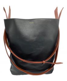 NEOUS（ネオアス）の古着「レザートートバッグ」｜ブラック×ブラウン