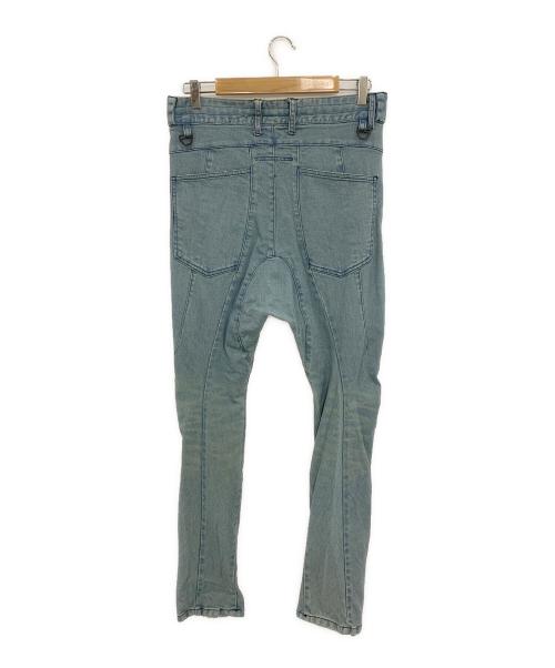 D.HYGEN（ディーハイゲン）D.HYGEN (ディーハイゲン) Bum Flap Distressed Denim Drop Crotch Slim Pants インディゴ サイズ:1の古着・服飾アイテム