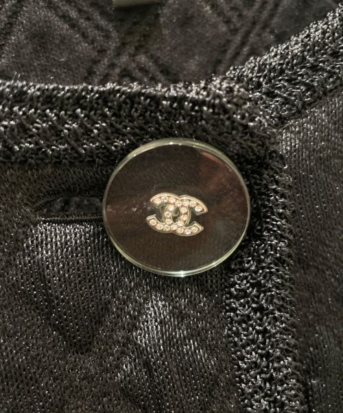 CHANEL（シャネル）CHANEL (シャネル) ココボタンノーカラージャケット ブラック サイズ:36の古着・服飾アイテム