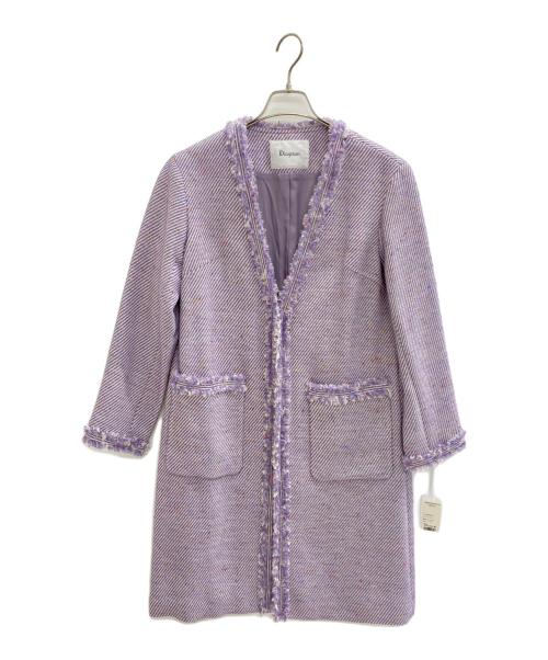 GRACE CONTINENTAL（（グレースコンチネンタル）GRACE CONTINENTAL (（グレースコンチネンタル) カラーツイードコート パープル サイズ:36の古着・服飾アイテム