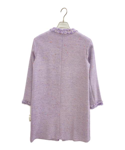GRACE CONTINENTAL（（グレースコンチネンタル）GRACE CONTINENTAL (（グレースコンチネンタル) カラーツイードコート パープル サイズ:36の古着・服飾アイテム