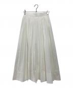 BLENHEIMブレンヘイム）の古着「オーガンジータックフレアスカート」｜ホワイト