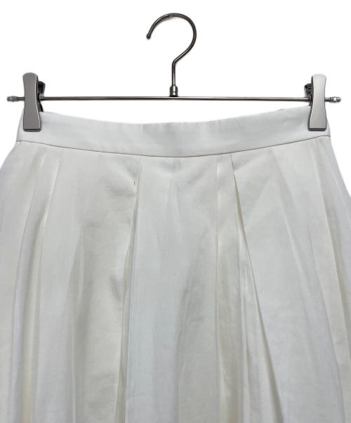 BLENHEIM（ブレンヘイム）BLENHEIM (ブレンヘイム) オーガンジータックフレアスカート ホワイト サイズ:Mの古着・服飾アイテム