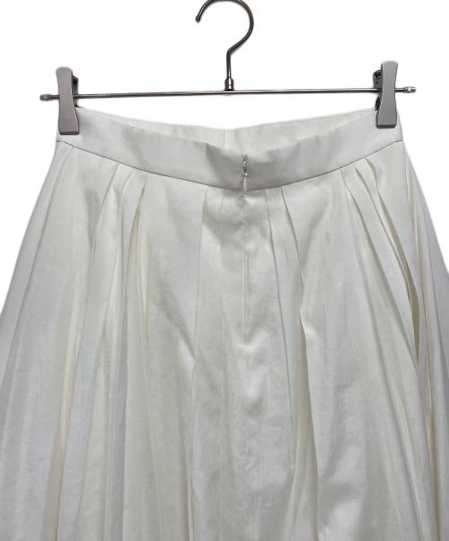 BLENHEIM（ブレンヘイム）BLENHEIM (ブレンヘイム) オーガンジータックフレアスカート ホワイト サイズ:Mの古着・服飾アイテム
