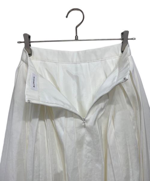 BLENHEIM（ブレンヘイム）BLENHEIM (ブレンヘイム) オーガンジータックフレアスカート ホワイト サイズ:Mの古着・服飾アイテム