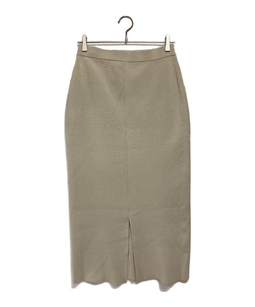 uncrave（アンクレイヴ）uncrave (アンクレイヴ) ニットスカート ベージュ サイズ:2 未使用品の古着・服飾アイテム