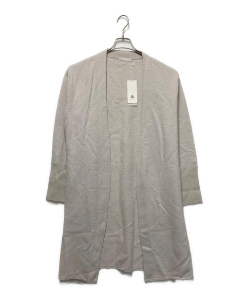 icB（アイシービー）icB (アイシービー) ミルドウール ロングカーディガン ライトグレー サイズ:Ⅼの古着・服飾アイテム