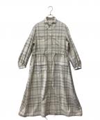 23区 lab.ニジュウサンクラボ）の古着「ウールライトツイルコートワンピース」｜アイボリー