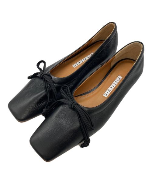 Pippichic（ピッピシック）Pippichic (ピッピシック) スクエア バレエシューズ ブラック サイズ:36の古着・服飾アイテム