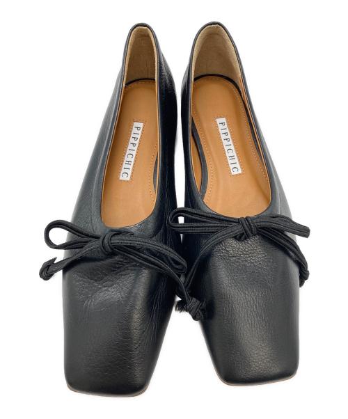 Pippichic（ピッピシック）Pippichic (ピッピシック) スクエア バレエシューズ ブラック サイズ:36の古着・服飾アイテム