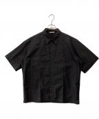 AURALEEオーラリー）の古着「WASHED FINX RIPSTOP CHAMBRAY HALF SLEEVE SHIRTS」｜ブラック
