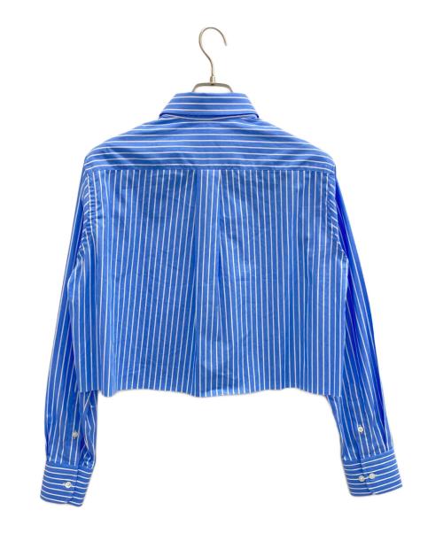 HOMME girls（オムガールズ）HOMME girls (オムガールズ) クロップドストライプシャツ ブルー サイズ:M 未使用品の古着・服飾アイテム