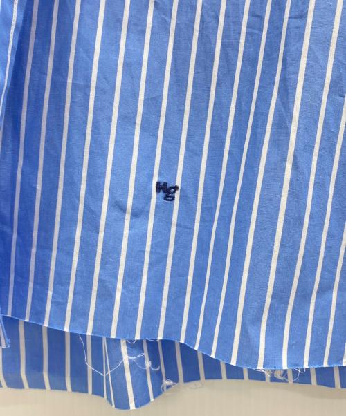 HOMME girls（オムガールズ）HOMME girls (オムガールズ) クロップドストライプシャツ ブルー サイズ:M 未使用品の古着・服飾アイテム