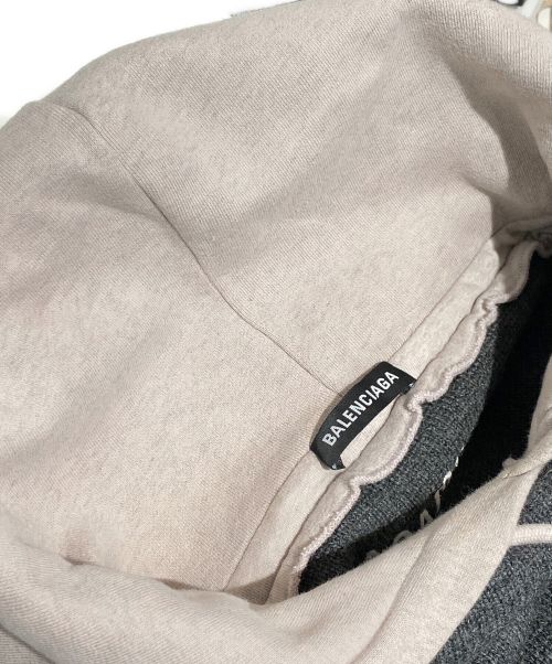 BALENCIAGA（バレンシアガ）BALENCIAGA (バレンシアガ) Embroidered Knitwear Hoodie(エンブロイダードニットウェアフーディ) グレー サイズ:Sの古着・服飾アイテム