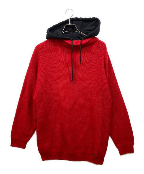 BALENCIAGA（バレンシアガ）BALENCIAGA (バレンシアガ) ニットフーディ レッド サイズ:SIZE Sの古着・服飾アイテム