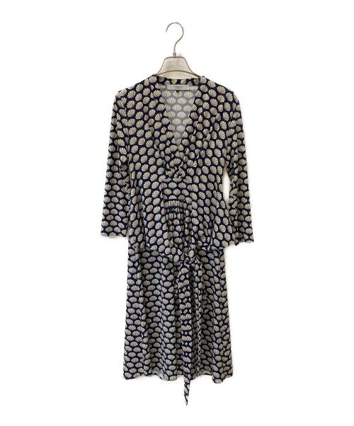 CORCOVADO（コルコバード）CORCOVADO (コルコバード) 総柄ジャージーワンピース ネイビー サイズ:Sの古着・服飾アイテム