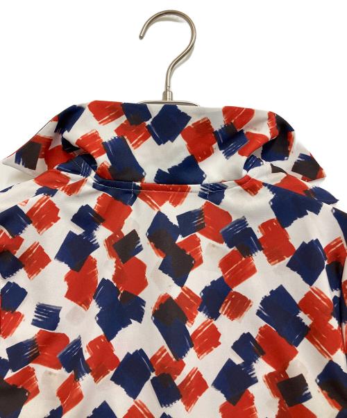 CORCOVADO（コルコバード）CORCOVADO (コルコバード) 総柄スキッパージャージーワンピース レッド サイズ:Sの古着・服飾アイテム