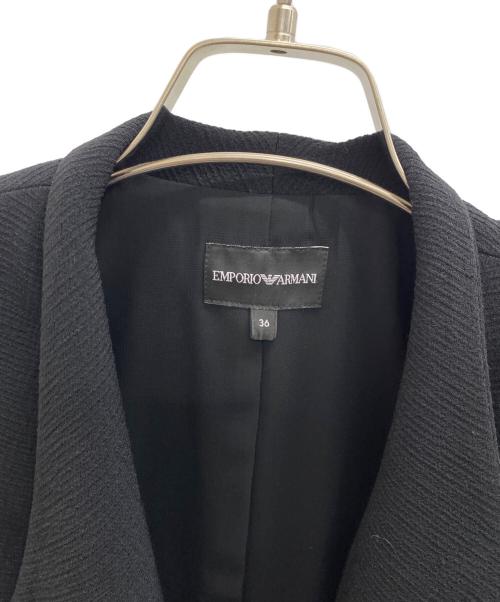 EMPORIO ARMANI（エンポリオアルマーニ）EMPORIO ARMANI (エンポリオアルマーニ) クレープブレザー ブラック サイズ:36の古着・服飾アイテム