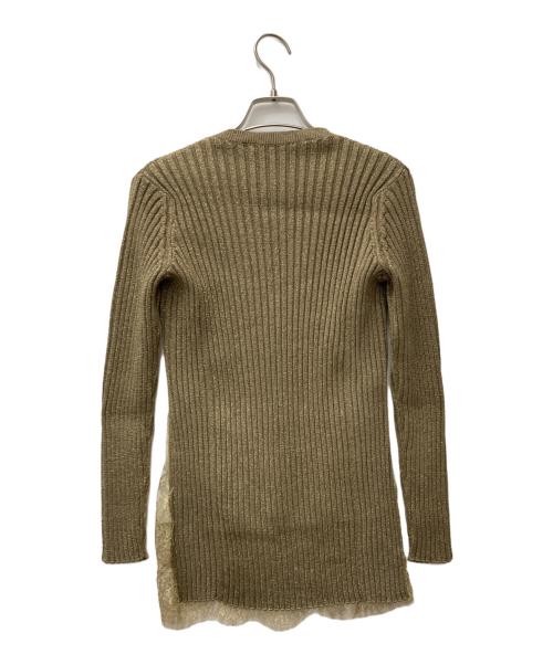 VALENTINO（ヴァレンティノ）VALENTINO (ヴァレンティノ) レース切替ニット JB0KC08X29Q ゴールド サイズ:Mの古着・服飾アイテム