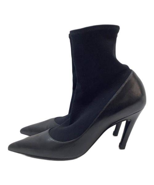 BALENCIAGA（バレンシアガ）BALENCIAGA (バレンシアガ) コンビストレッチブーツ ブラック サイズ:37の古着・服飾アイテム