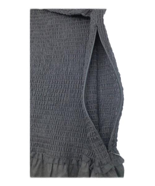 ETRE TOKYO（エトレトウキョウ）ETRE TOKYO (エトレトウキョウ) シャーリングフレア ワンピース ブラック サイズ:Fの古着・服飾アイテム