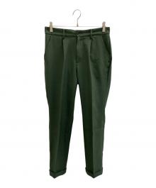 MR.OLIVE（ミスターオリーブ）の古着「ONE PLEATS STA-PREST TAPERED PANTS」｜グリーン