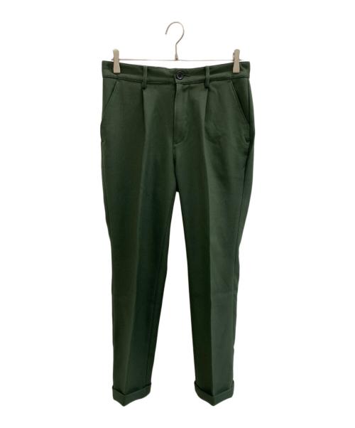 MR.OLIVE（ミスターオリーブ）MR.OLIVE (ミスターオリーブ) ONE PLEATS STA-PREST TAPERED PANTS グリーン サイズ:Mの古着・服飾アイテム