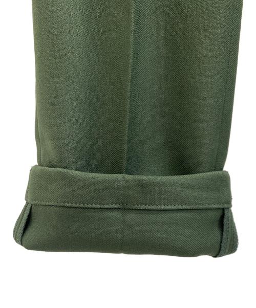 MR.OLIVE（ミスターオリーブ）MR.OLIVE (ミスターオリーブ) ONE PLEATS STA-PREST TAPERED PANTS グリーン サイズ:Mの古着・服飾アイテム
