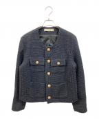 RANDEBOOランデブー）の古着「Classic tweed jacket」｜ブラック