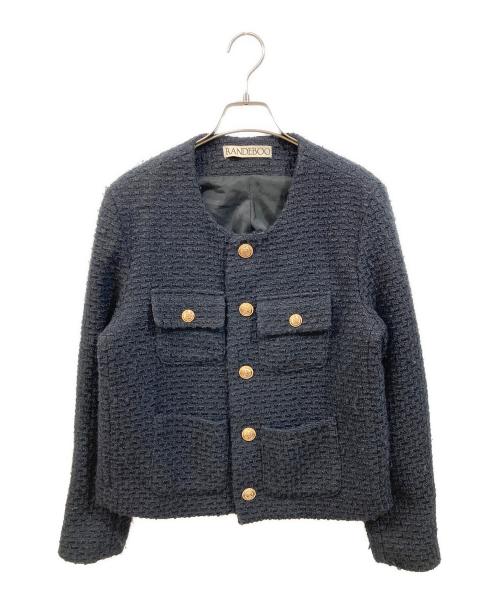 RANDEBOO（ランデブー）RANDEBOO (ランデブー) Classic tweed jacket ブラック サイズ:Fの古着・服飾アイテム
