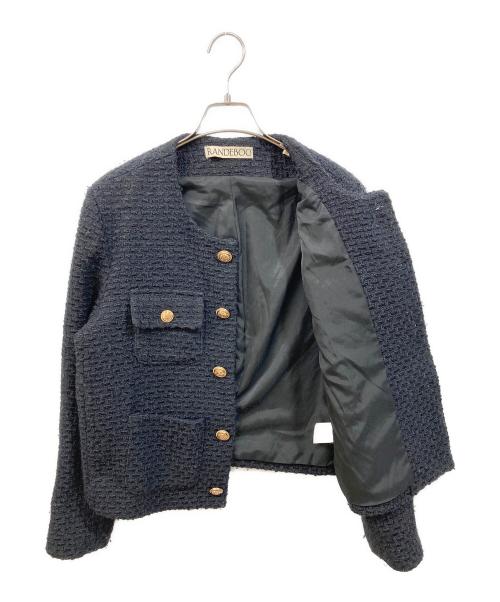 RANDEBOO（ランデブー）RANDEBOO (ランデブー) Classic tweed jacket ブラック サイズ:Fの古着・服飾アイテム