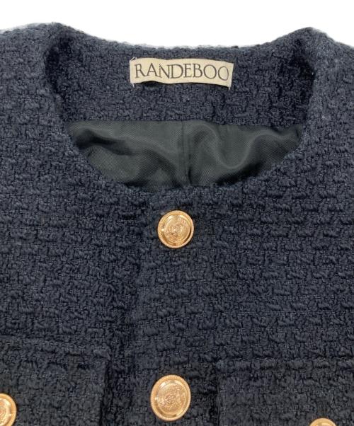 RANDEBOO（ランデブー）RANDEBOO (ランデブー) Classic tweed jacket ブラック サイズ:Fの古着・服飾アイテム