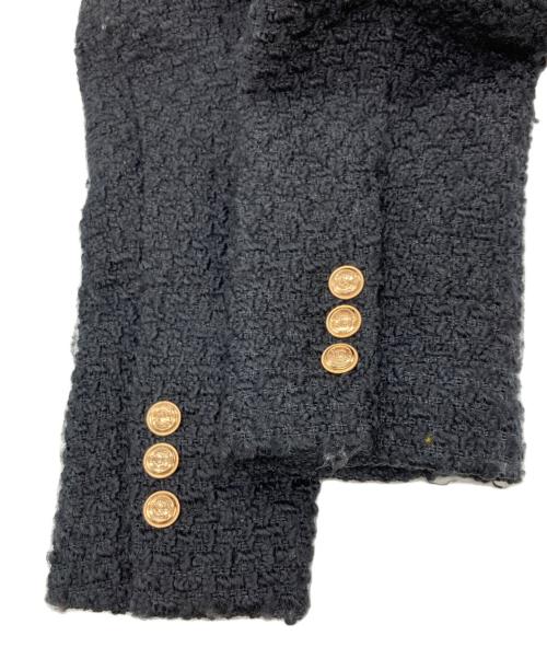 RANDEBOO（ランデブー）RANDEBOO (ランデブー) Classic tweed jacket ブラック サイズ:Fの古着・服飾アイテム