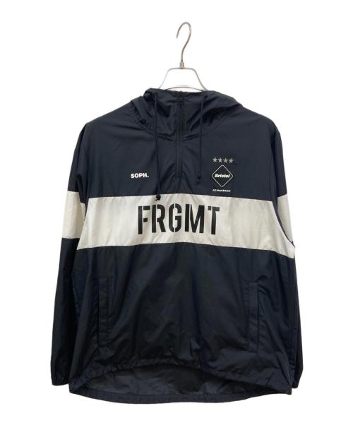 F.C.R.B.（エフシーレアルブリストル）F.C.R.B. (エフシーレアルブリストル) FRAGMENT DESIGN (フラグメントデザイン) TRAINING ANORAK ブラック×ホワイト サイズ:Sの古着・服飾アイテム