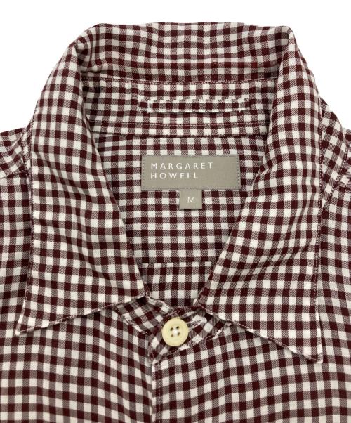 MARGARET HOWELL（マーガレットハウエル）MARGARET HOWELL (マーガレットハウエル) ギンガムチェックシャツ ブラウン サイズ:Mの古着・服飾アイテム