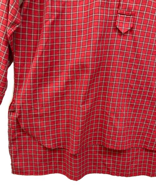 SCYE（サイ）SCYE (サイ) コットンリネンバンドカラーシャツ レッド サイズ:36の古着・服飾アイテム