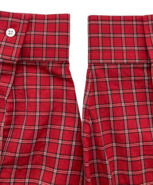 SCYE（サイ）SCYE (サイ) コットンリネンバンドカラーシャツ レッド サイズ:36の古着・服飾アイテム