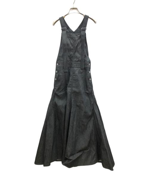 ESTNATION（エストネーション）ESTNATION (エストネーション) コットンデニムオーバーオールワンピース グレー サイズ:36の古着・服飾アイテム