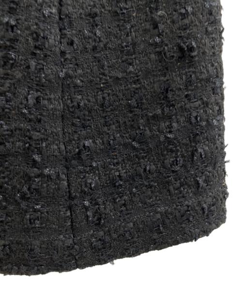 ARPEGE STORY（アルページュストーリー）ARPEGE STORY (アルページュストーリー) パールボタンツイードペプラムジレ ブラック サイズ:2の古着・服飾アイテム