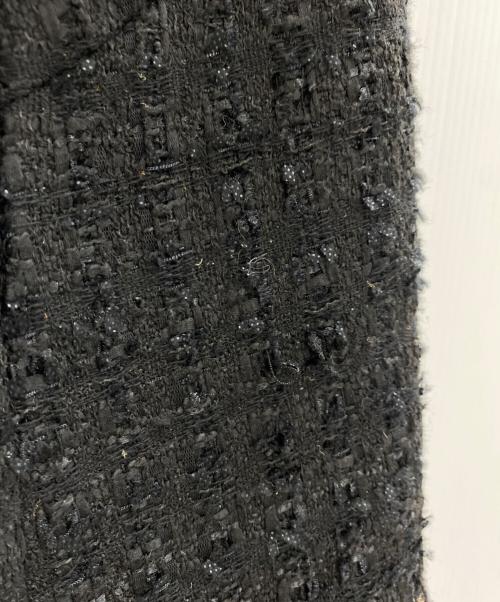 ARPEGE STORY（アルページュストーリー）ARPEGE STORY (アルページュストーリー) パールボタンツイードペプラムジレ ブラック サイズ:2の古着・服飾アイテム