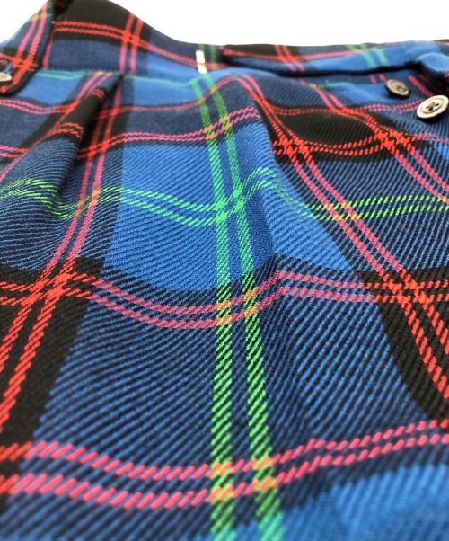 NEAT（ニート）NEAT (ニート) WOOL MULTI CHECK PANTS ブルー サイズ:Lの古着・服飾アイテム