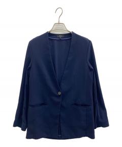 中古・古着通販】theory (セオリー) Powder Crepe Collarless JKT N