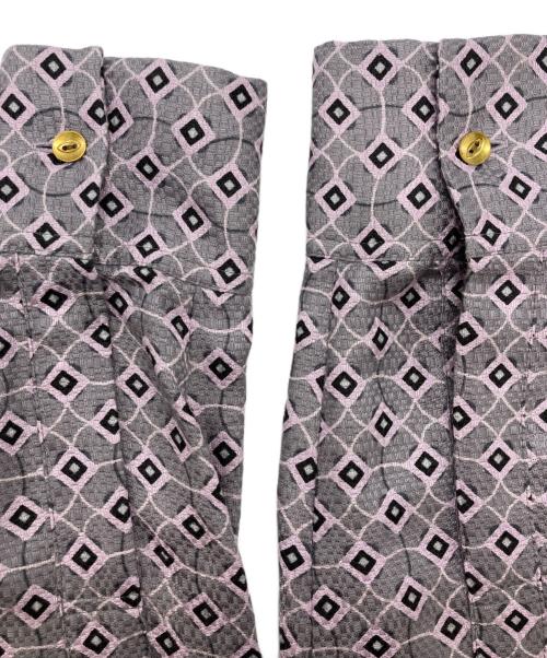 6(ROKU) BEAUTY&YOUTH（ロク ビューティーアンドユース）6(ROKU) BEAUTY&YOUTH (ロク ビューティーアンドユース) SQUARE LINE SHIRT ピンク サイズ:Freeの古着・服飾アイテム