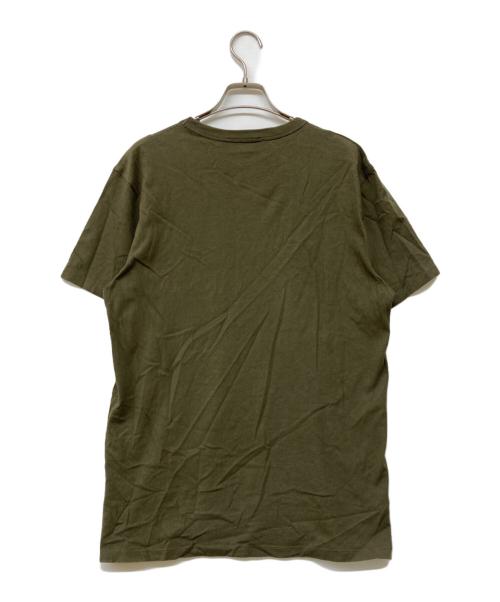 maison kitsune（メゾンキツネ）maison kitsune (メゾンキツネ) フォックスヘッドパッチTシャツ オリーブ サイズ:Mの古着・服飾アイテム