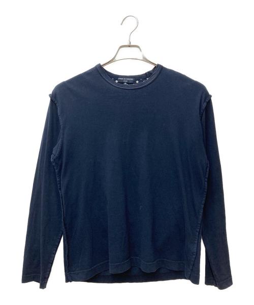 COMME des GARCONS HOMME（コムデギャルソン オム）COMME des GARCONS HOMME (コムデギャルソン オム) ドットプリント長袖カットソー　HS-T009 ネイビー サイズ:Ｓの古着・服飾アイテム