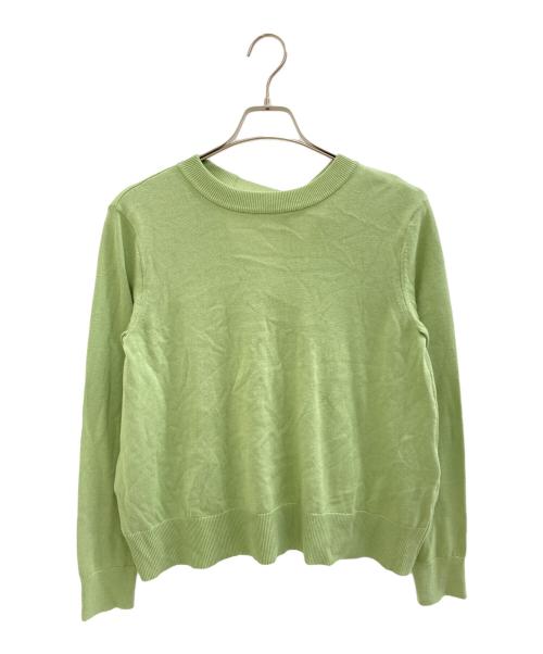 FOXEY NEWYORK（フォクシーニューヨーク）FOXEY NEWYORK (フォクシーニューヨーク) バックオープンニット 黄緑 サイズ:40の古着・服飾アイテム
