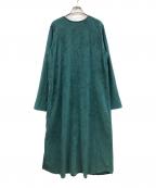 CITYSHOPシティショップ）の古着「VELVETEEN KAFTAN DRESS」｜グリーン